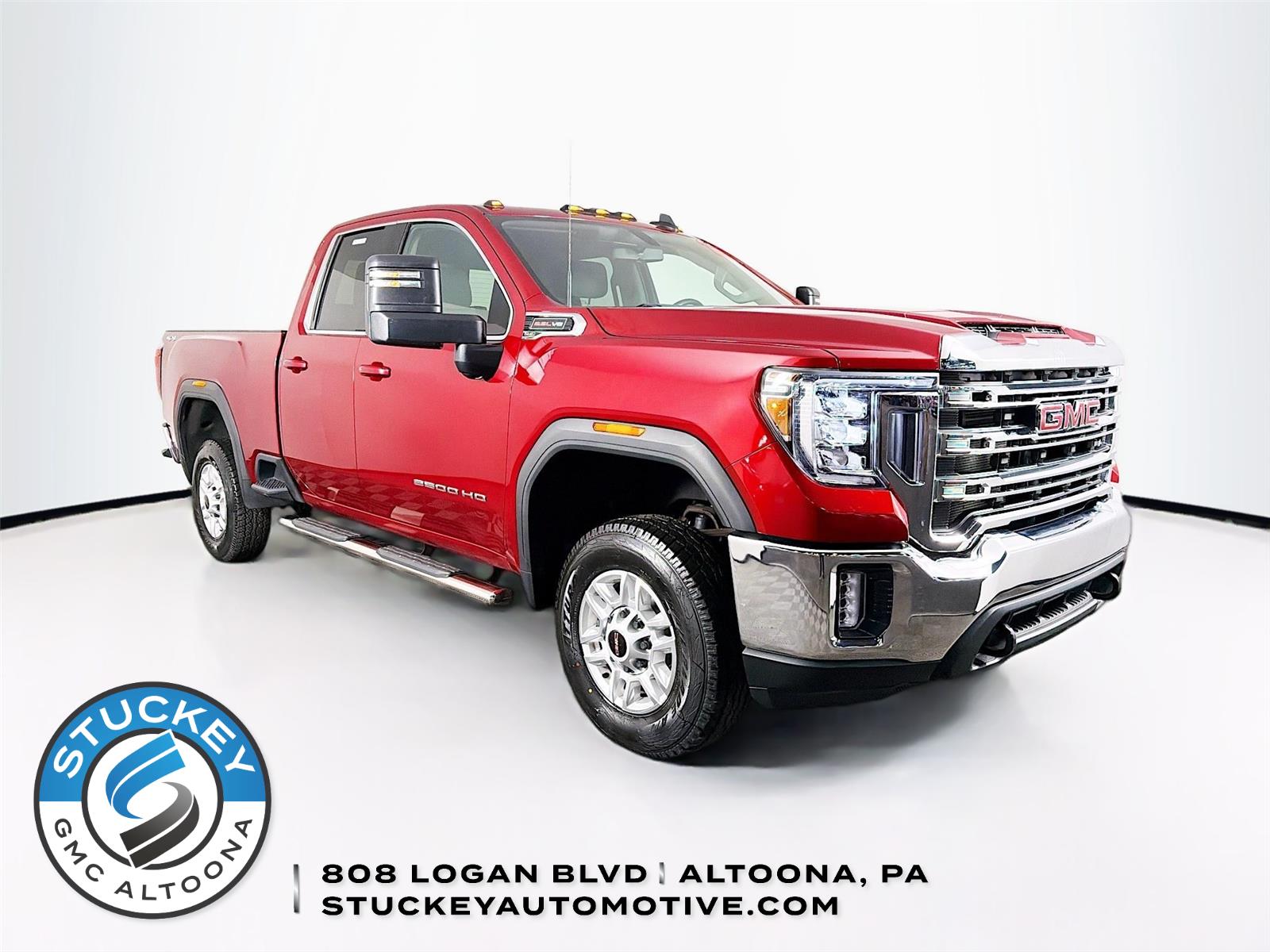 Cayenne Red Tintcoat 2022 GMC Sierra 2500HD SLE Double Cab 4WD Pickup Truck Four-Wheel Drive 6-Speed Automatic