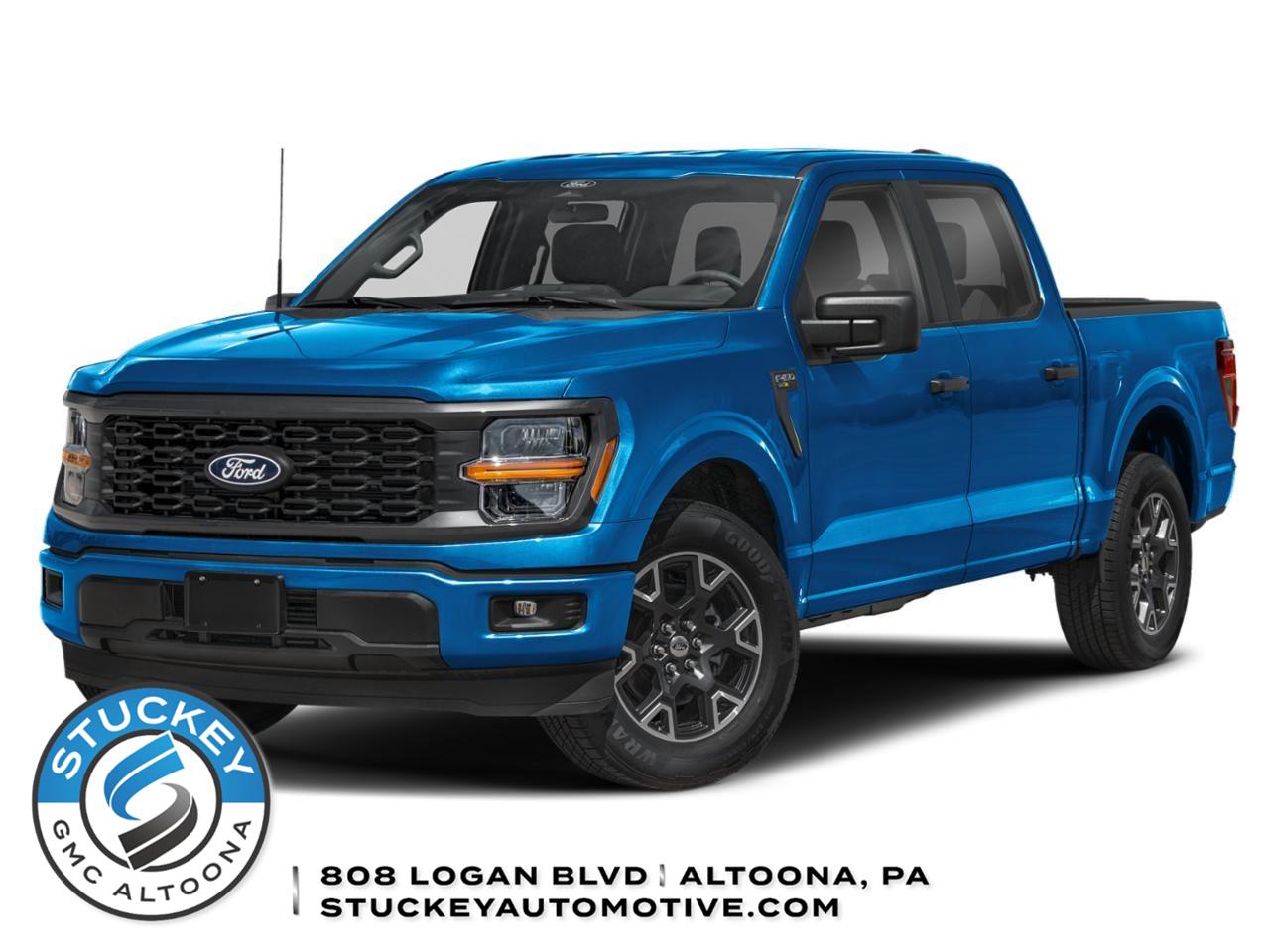 Atlas Blue 2025 Ford F-150 STX SuperCrew 4WD Pickup Truck Four-Wheel Drive Automatic