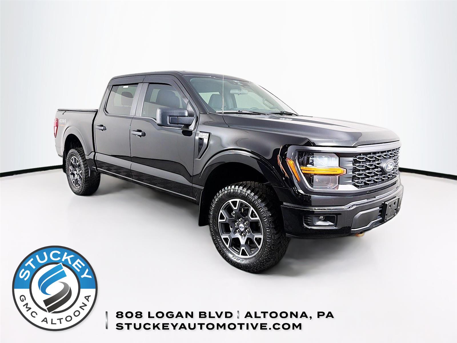 Agate Black 2024 Ford F-150 STX SuperCrew 4WD Pickup Truck Four-Wheel Drive Automatic