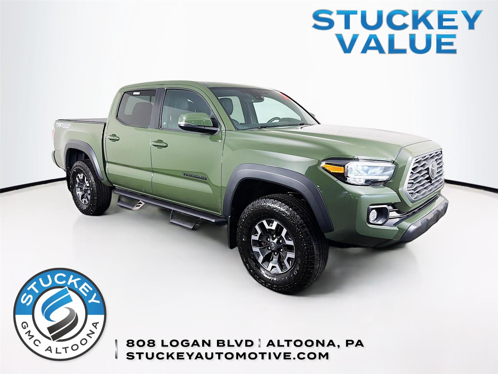 Army Green 2021 Toyota Tacoma Pickup Truck Four-Wheel Drive Automatic