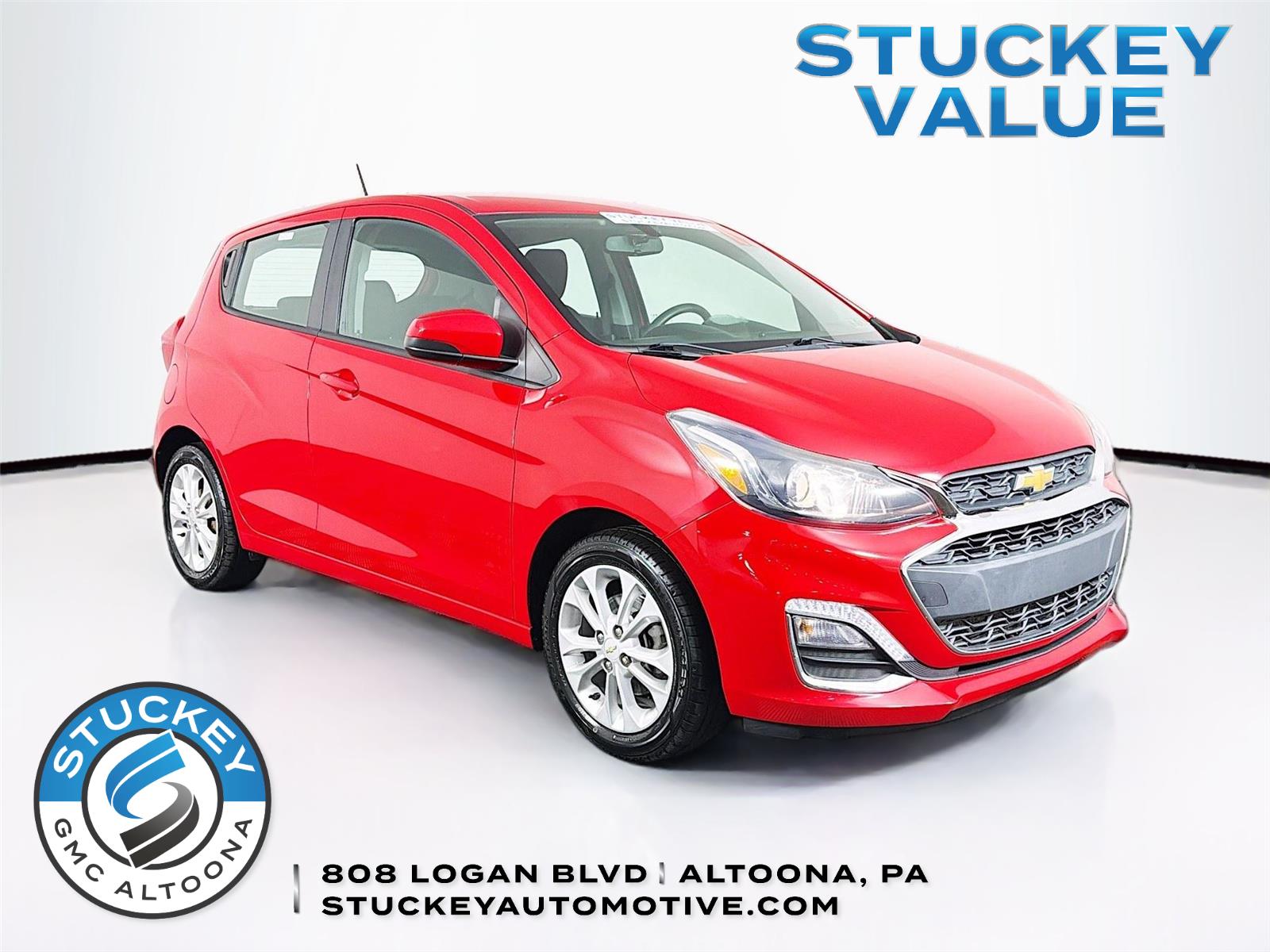 Red Hot 2019 Chevrolet Spark Hatchback Front-Wheel Drive Continuously Variable Transmission