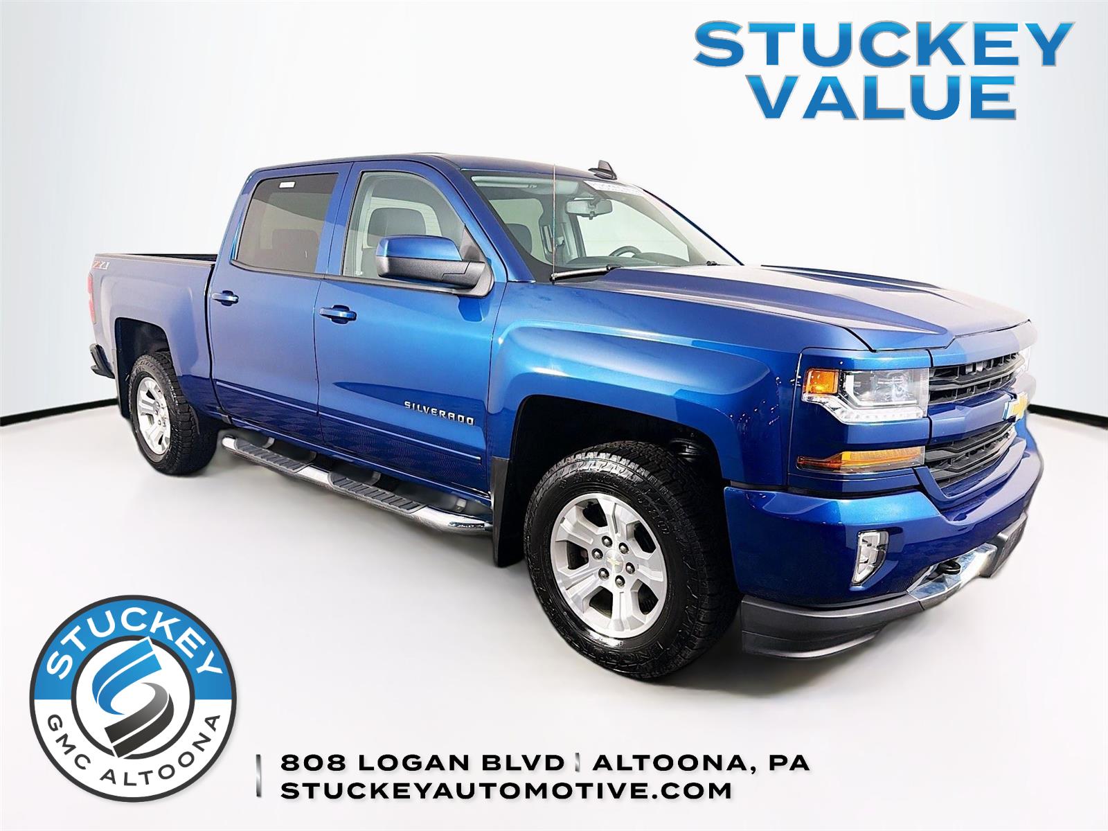 Deep Ocean Blue Metallic 2018 Chevrolet Silverado 1500 Pickup Truck Four-Wheel Drive 6-Speed Automatic