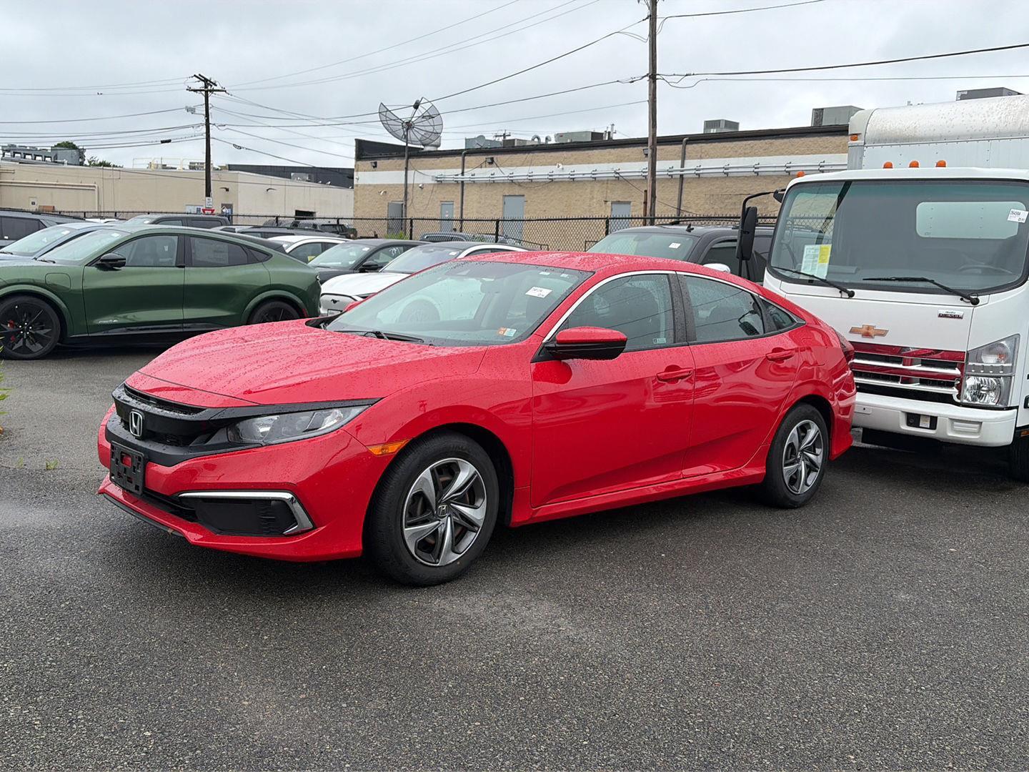 Rallye Red 2021 Honda Civic Sedan Front-Wheel Drive Continuously Variable Transmission