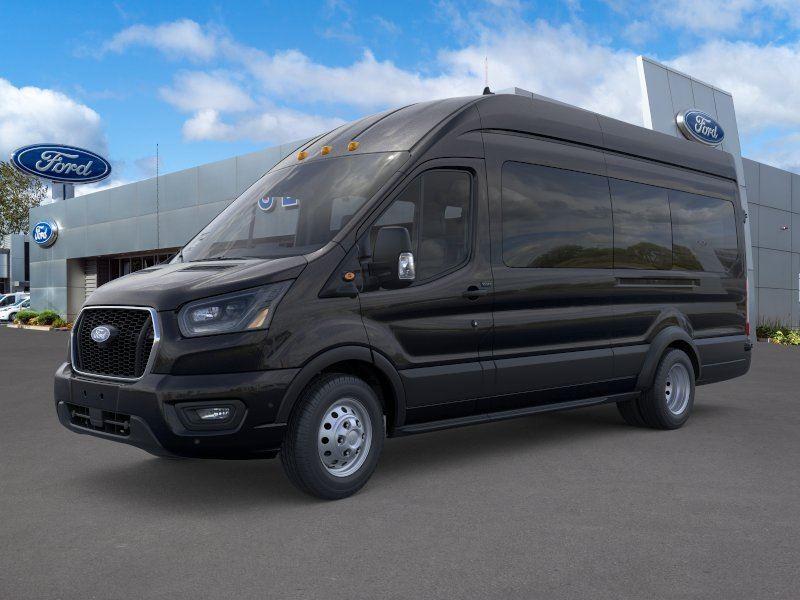 Agate Black Metallic 2026 Ford Transit Passenger 350 HD XLT High Roof Extended LB DRW AWD Van All-Wheel Drive
