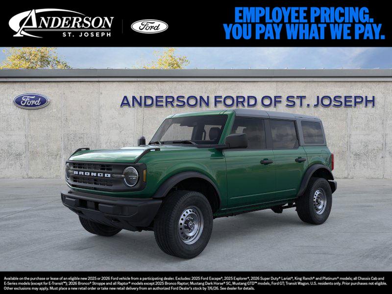 Eruption Green Metallic 2025 Ford Bronco 4-Door 4WD SUV / Crossover Four-Wheel Drive 7-Speed Manual