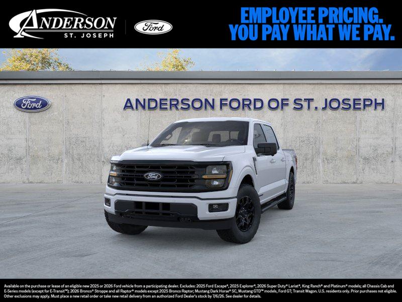 Space White 2025 Ford F-150 XLT SuperCrew 4WD Pickup Truck Four-Wheel Drive Automatic
