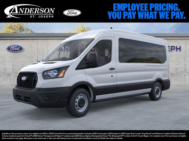 Oxford White 2026 Ford Transit Passenger 350 XL Medium Roof LB RWD Van Rear-Wheel Drive Automatic