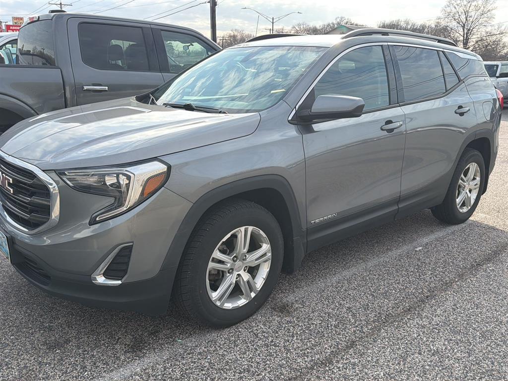 Gray (Satin Steel Metallic) 2018 GMC Terrain SLE AWD SUV / Crossover Four-Wheel Drive 9-Speed Automatic Overdrive