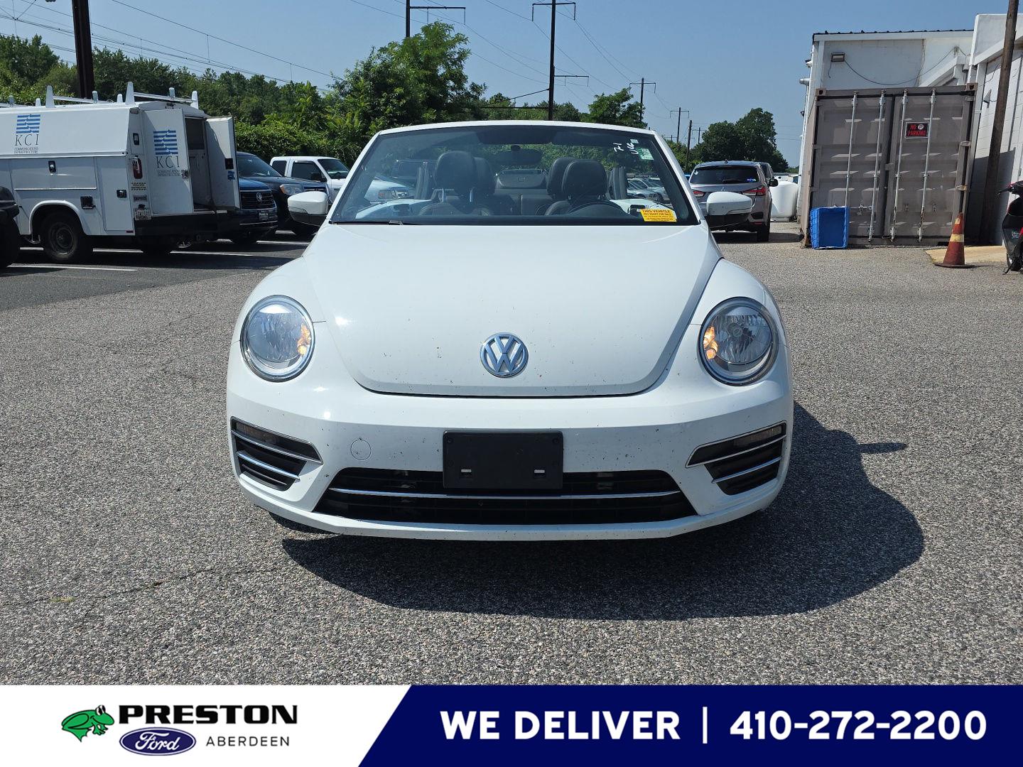 Pure White/Black Roof 2018 Volkswagen Beetle Convertible Front-Wheel Drive Automatic
