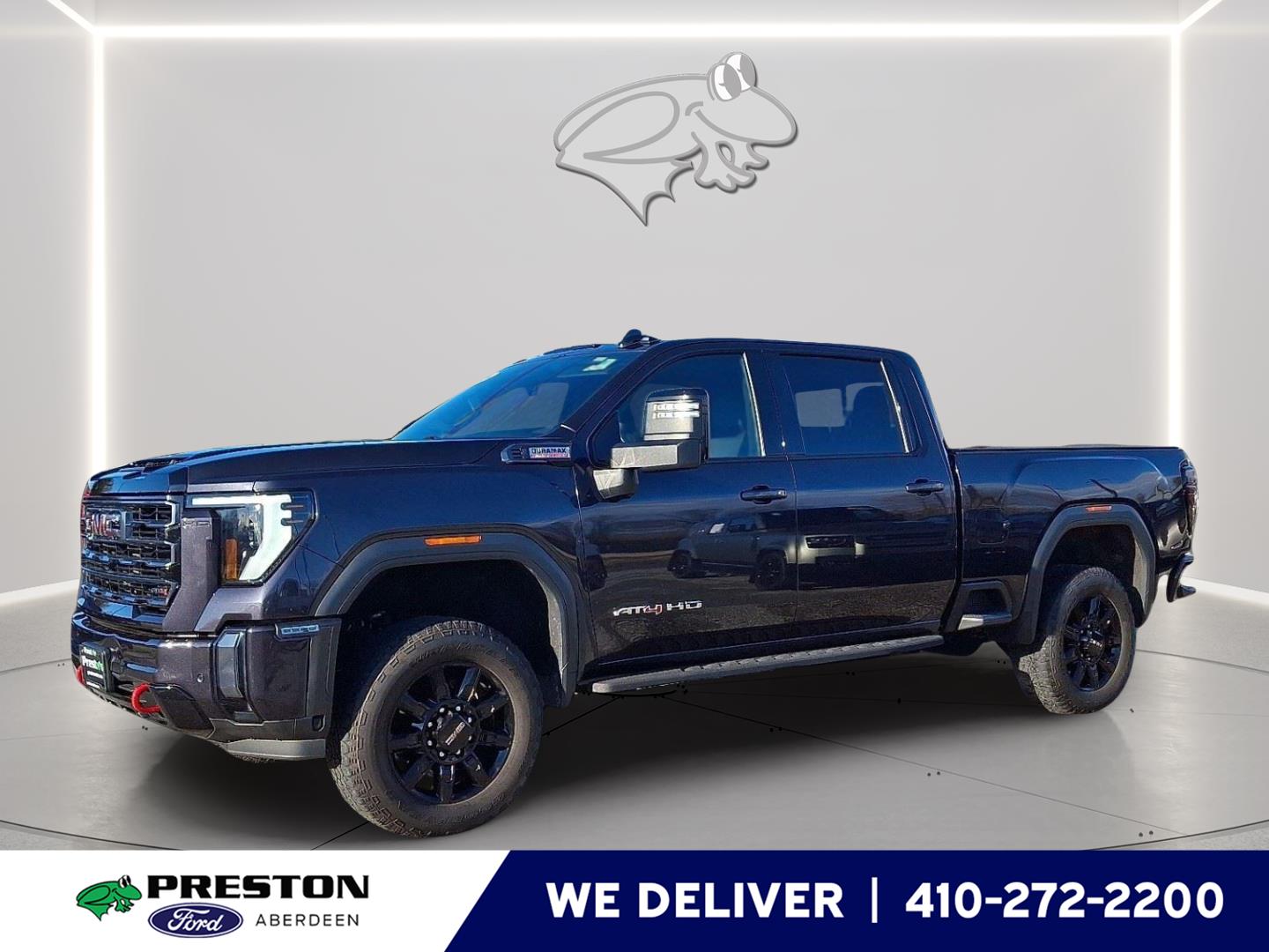 Onyx Black 2024 GMC Sierra 3500HD AT4 Crew Cab 4WD Pickup Truck Four-Wheel Drive Automatic