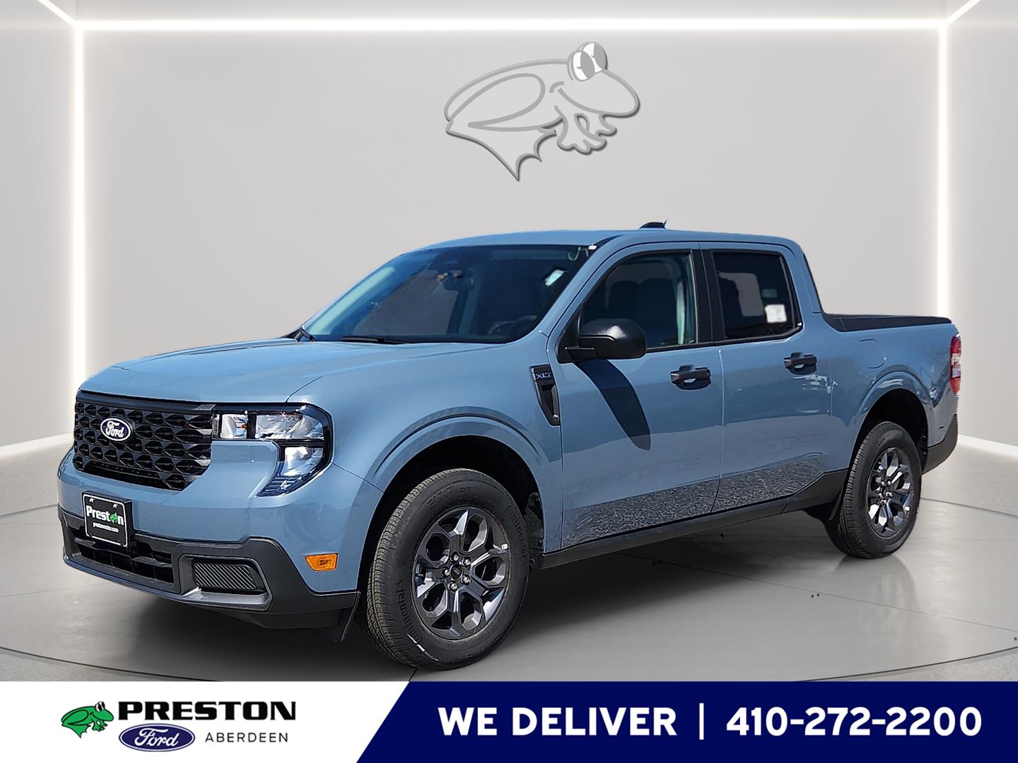 Blue (Azure Gray Metallic Tri-Coat) 2025 Ford Maverick XLT SuperCrew FWD Pickup Truck Front-Wheel Drive 1-Speed Dual Clutch