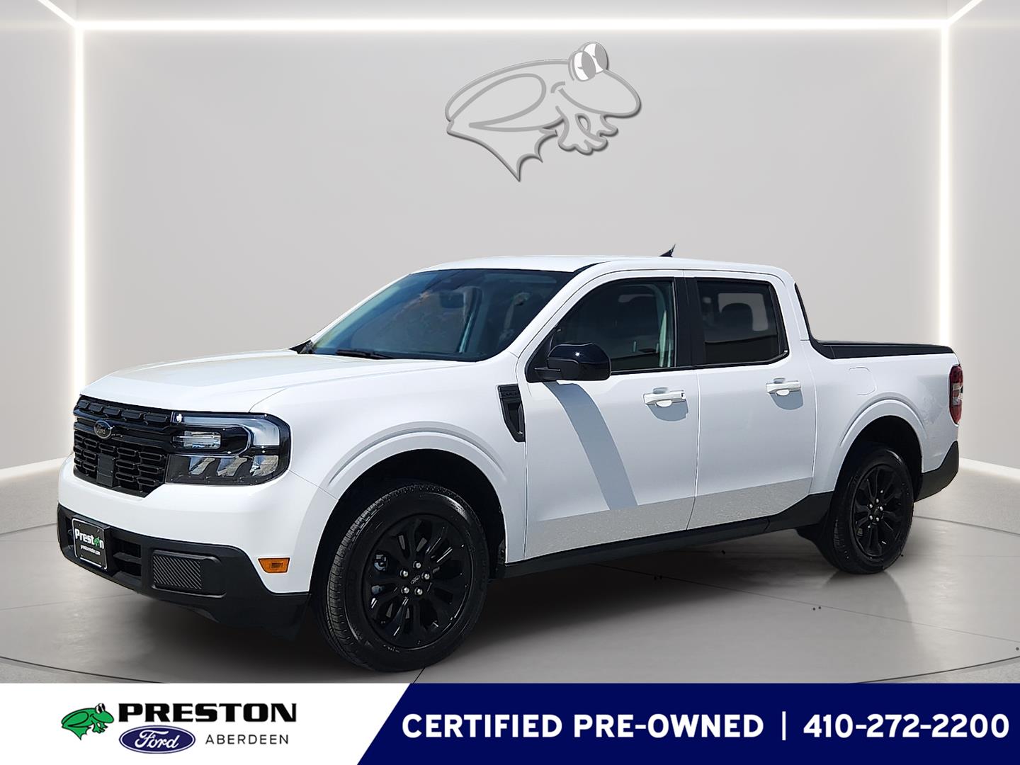 Oxford White 2024 Ford Maverick Lariat SuperCrew AWD Pickup Truck All-Wheel Drive 8-Speed Automatic