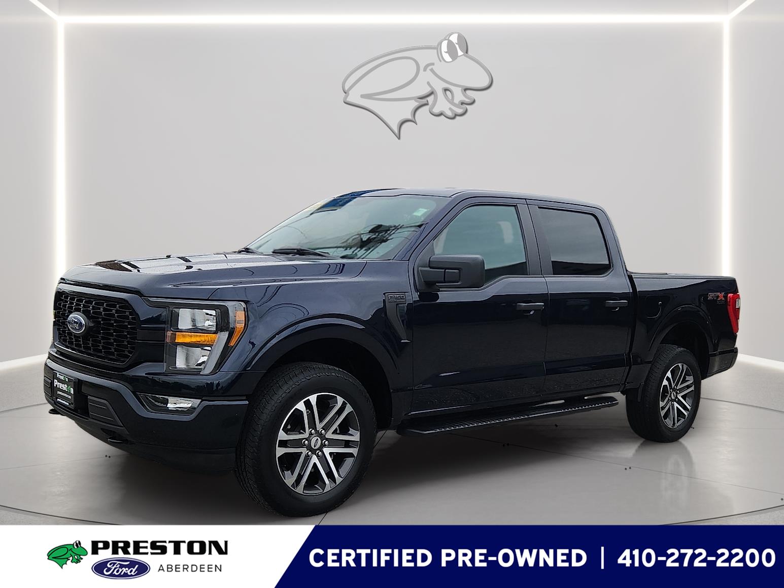 Antimatter Blue 2023 Ford F-150 XL SuperCrew 4WD Pickup Truck Four-Wheel Drive Automatic