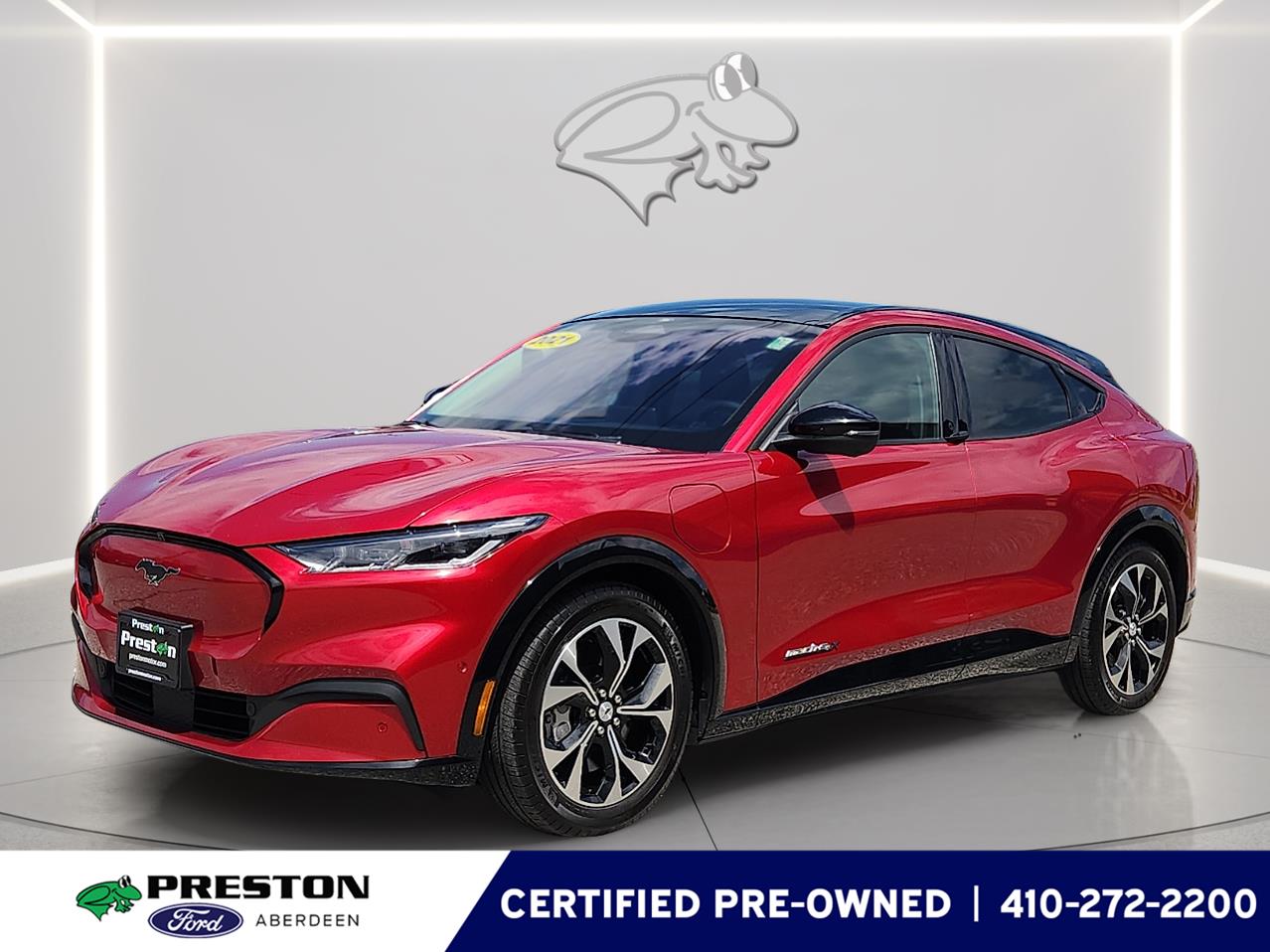 Rapid Red Metallic Tinted Clearcoat 2021 Ford Mustang Mach-E Premium AWD SUV / Crossover All-Wheel Drive 1-Speed Dual Clutch