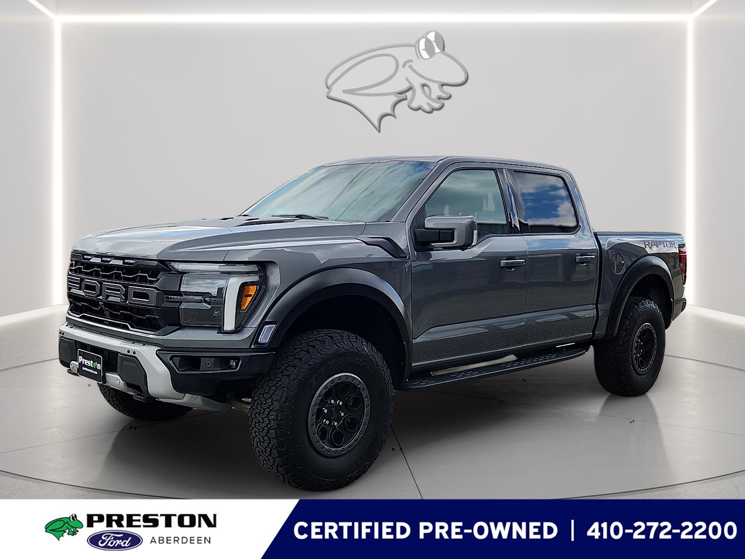Carbonized Gray 2024 Ford F-150 Raptor SuperCrew 4WD Pickup Truck Four-Wheel Drive Automatic