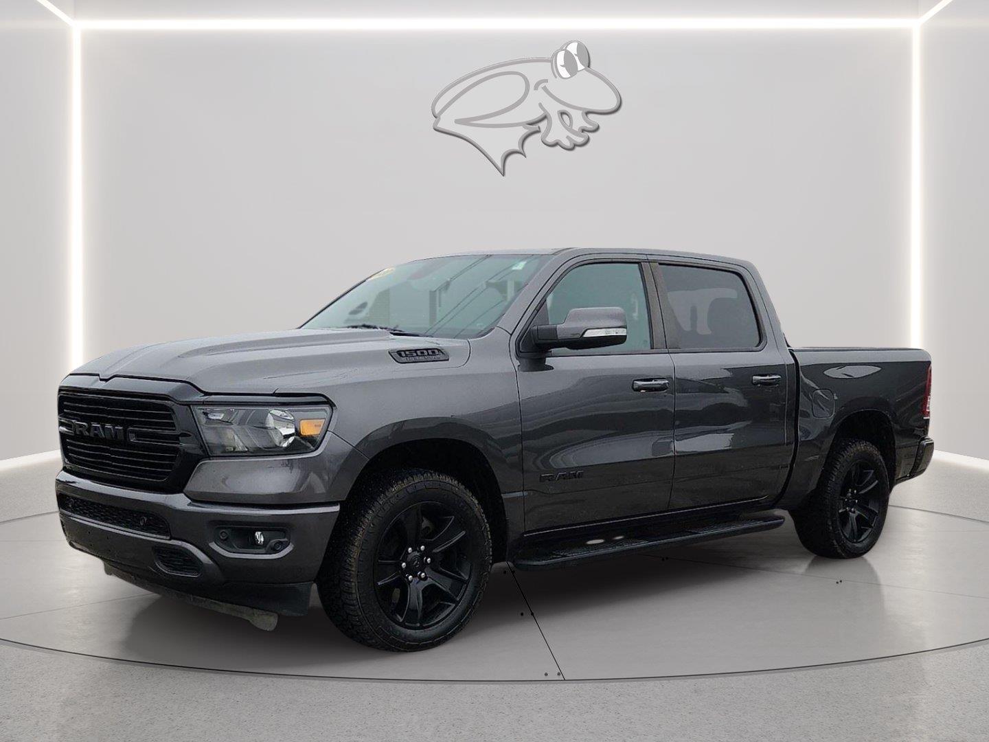 Gray (Granite Crystal Metallic Clearcoat) 2020 RAM 1500 Pickup Truck Four-Wheel Drive 8-Speed Automatic
