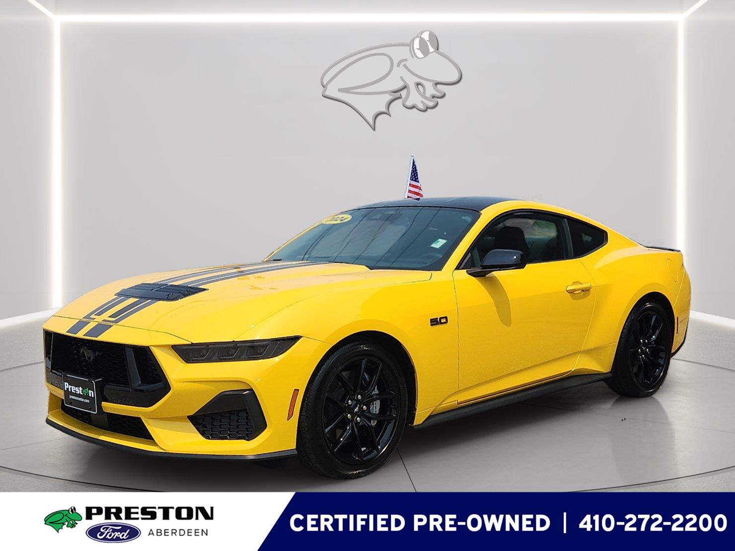 Yellow Splash Metallic Tri-coat 2024 Ford Mustang Coupe Rear-Wheel Drive 6-Speed Manual