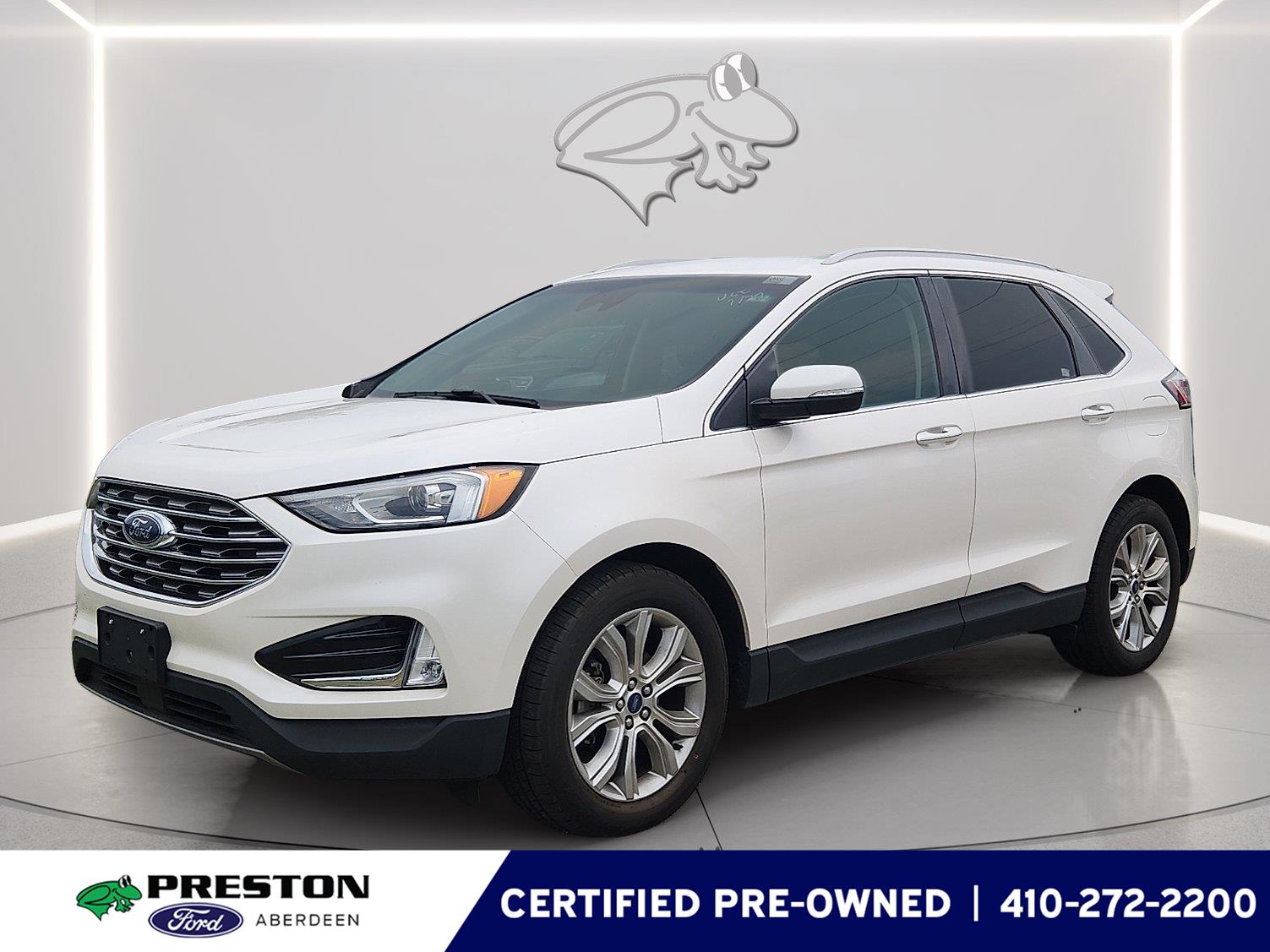 White Platinum Metallic Tri-Coat 2019 Ford Edge SUV / Crossover Front-Wheel Drive 8-Speed Automatic