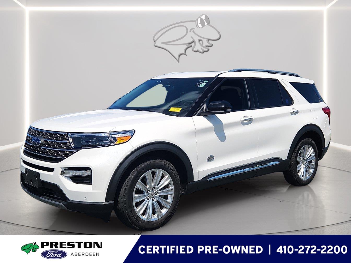 Star White Metallic Tri-Coat 2021 Ford Explorer SUV / Crossover All-Wheel Drive Automatic