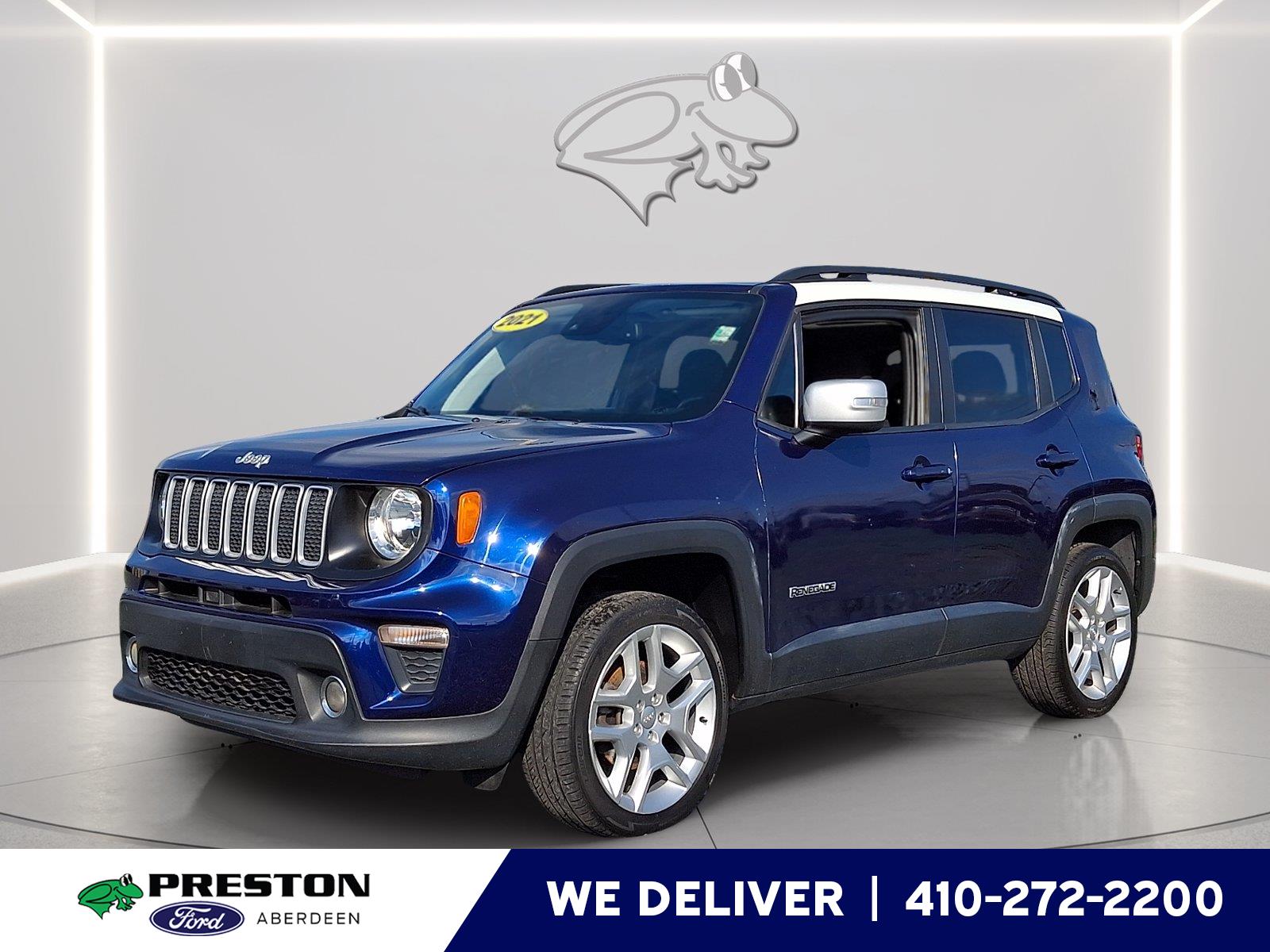 Jetset Blue Clearcoat 2021 Jeep Renegade SUV / Crossover Four-Wheel Drive 9-Speed Automatic