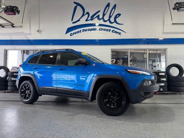 Hydro Blue Pearlcoat 2018 Jeep Cherokee Trailhawk 4WD SUV / Crossover Four-Wheel Drive 9-Speed Automatic