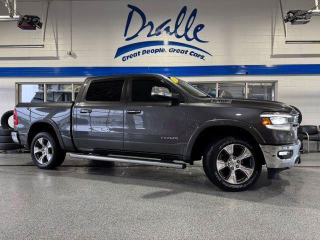 Gray (Granite Crystal Metallic Clearcoat) 2020 RAM 1500 Laramie Crew Cab 4WD Pickup Truck Four-Wheel Drive 8-Speed Automatic