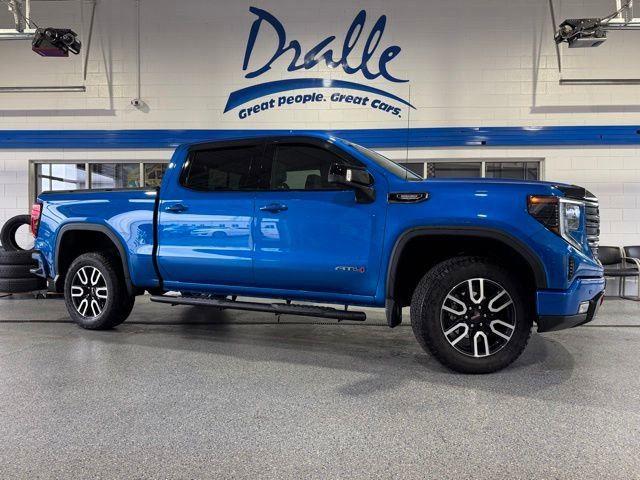 Dynamic Blue Metallic 2024 GMC Sierra 1500 AT4 Crew Cab 4WD Pickup Truck Four-Wheel Drive Automatic