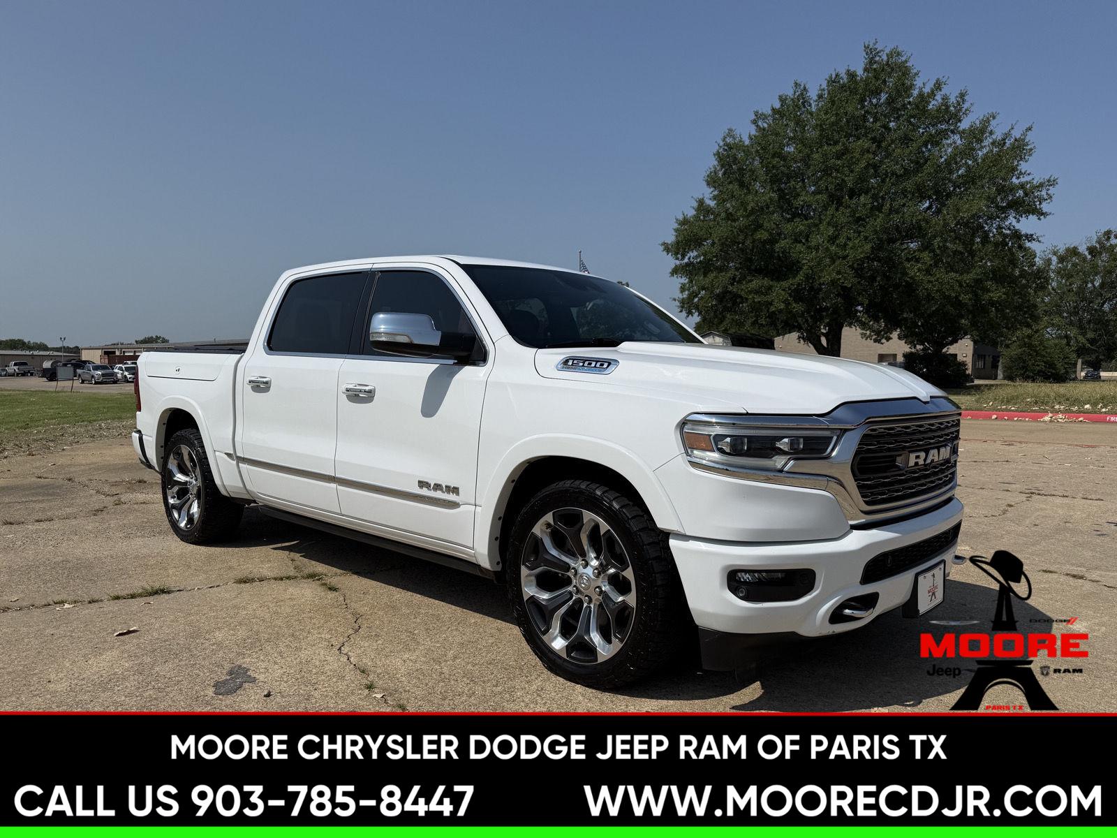 Ivory White Tri-Coat Pearlcoat 2021 RAM 1500 Pickup Truck Four-Wheel Drive 8-Speed Automatic