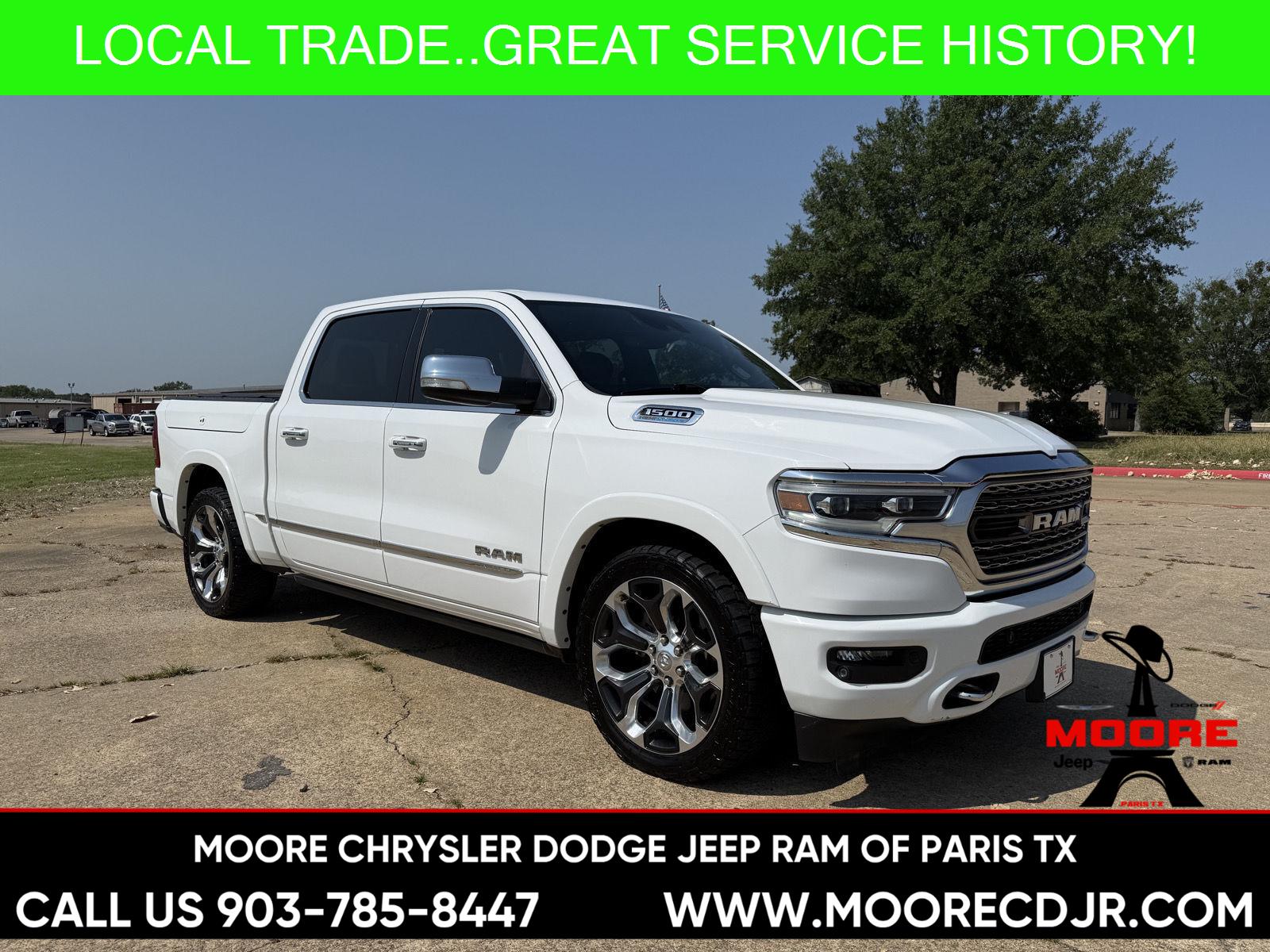 Ivory White Tri-Coat Pearlcoat 2021 RAM 1500 Pickup Truck Four-Wheel Drive 8-Speed Automatic