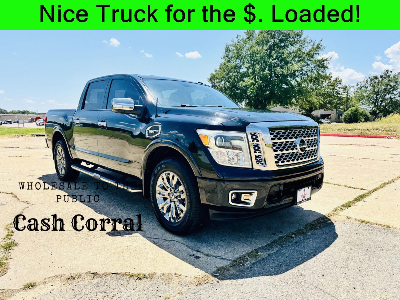 Gray (Magnetic Black) 2017 Nissan Titan Pickup Truck Four-Wheel Drive Automatic