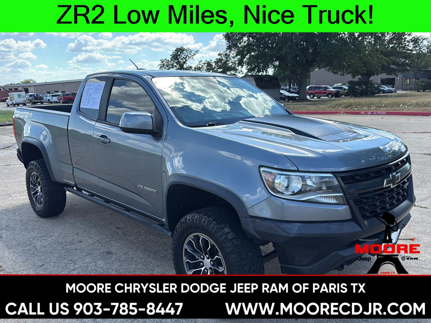 Gray (Satin Steel Metallic) 2018 Chevrolet Colorado Pickup Truck Four-Wheel Drive 8-Speed Automatic