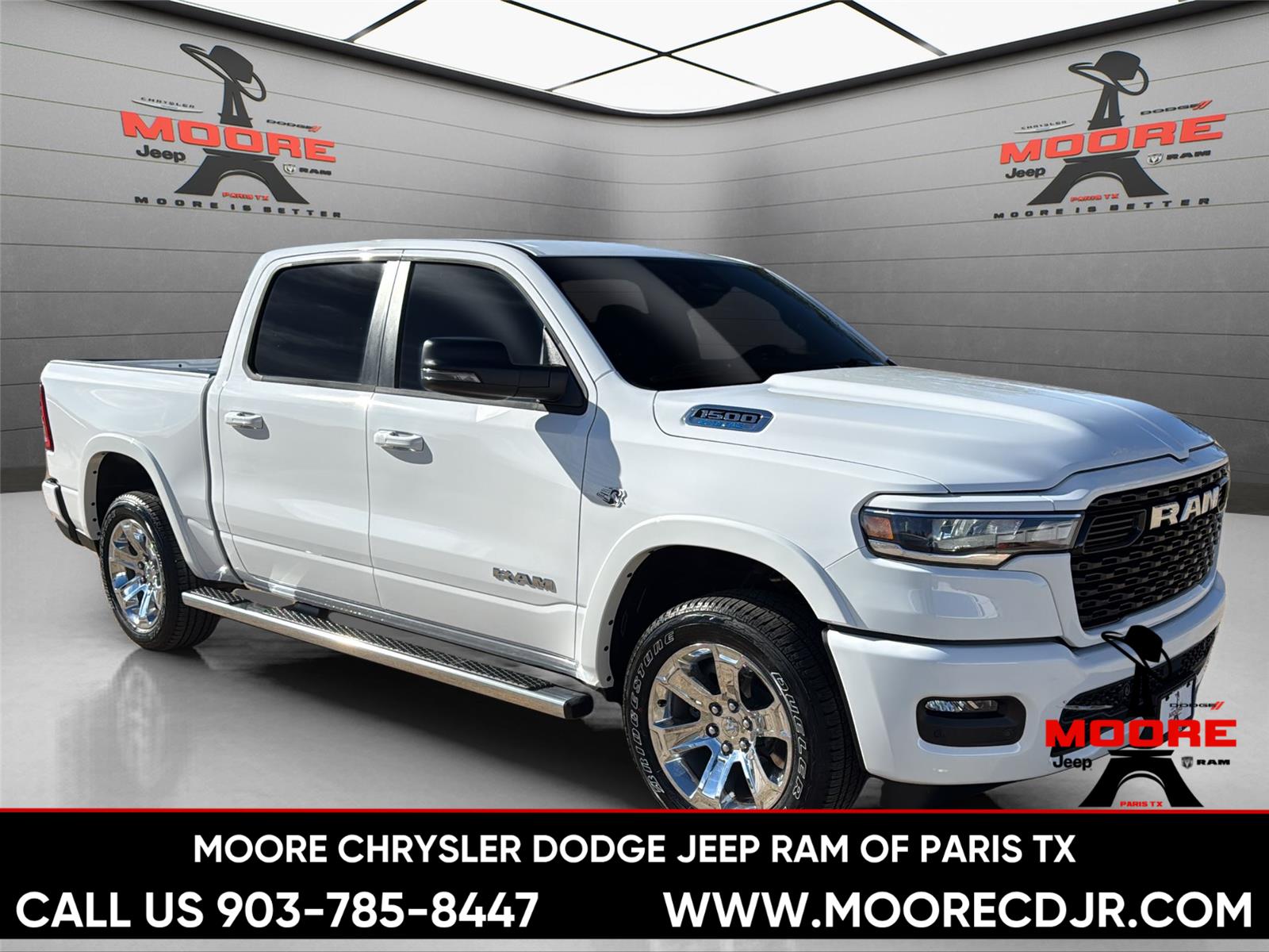 Bright White Clearcoat 2026 RAM 1500 Pickup Truck Four-Wheel Drive 8-Speed Automatic