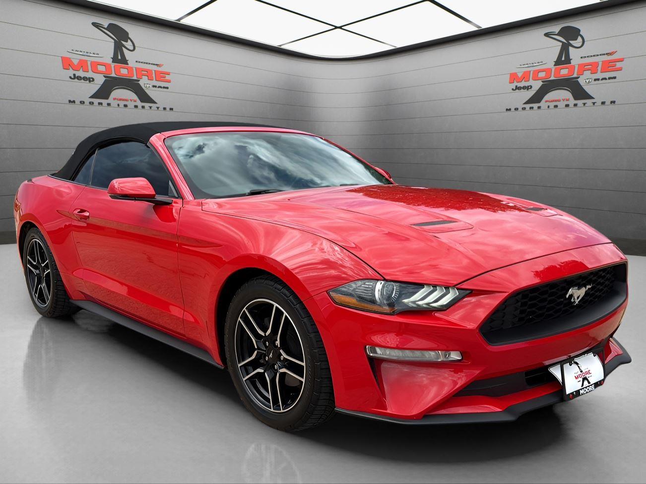 Race Red 2020 Ford Mustang EcoBoost Premium Convertible RWD Convertible Rear-Wheel Drive Automatic