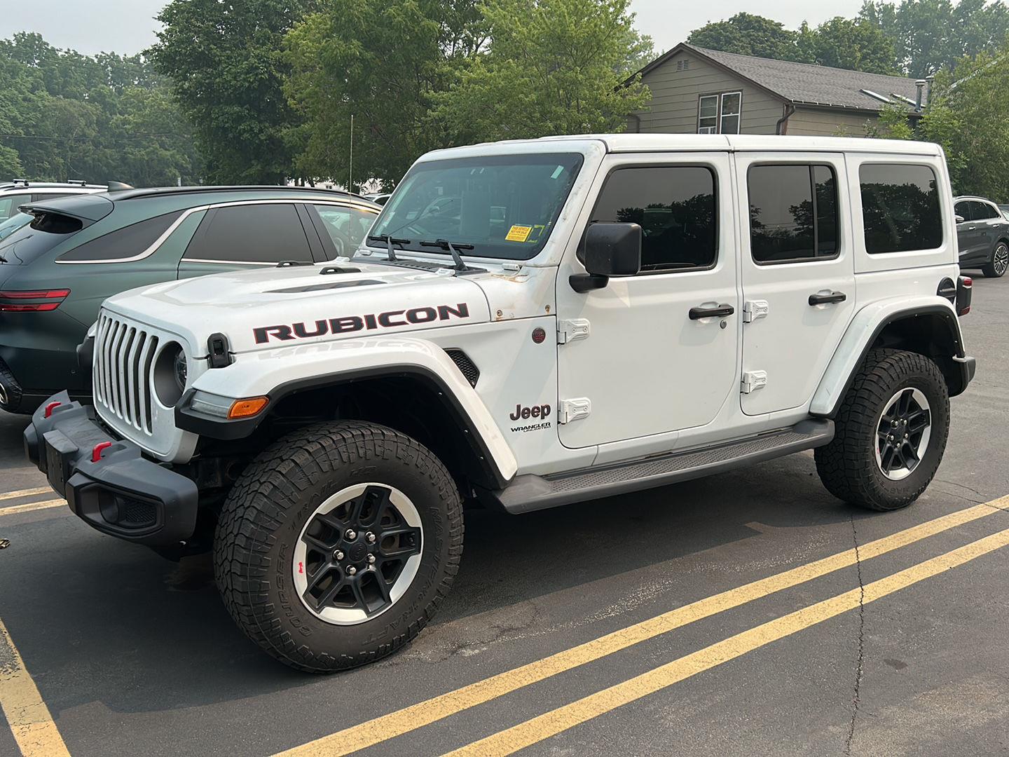 Used 2021 Bright White Clearcoat Jeep Unlimited Rubicon image 2