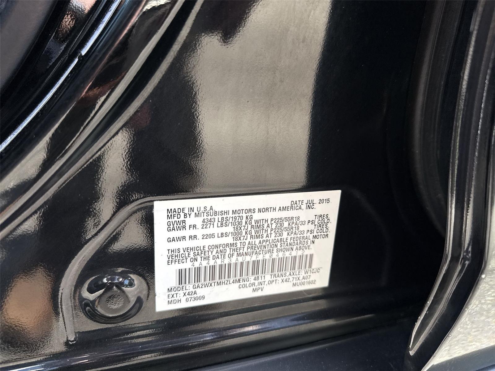 2015 Mitsubishi Outlander Sport ES at Cochran Mazda