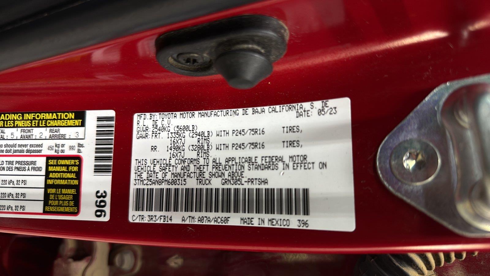 2023 Toyota Tacoma SR at Rick Weaver GMC