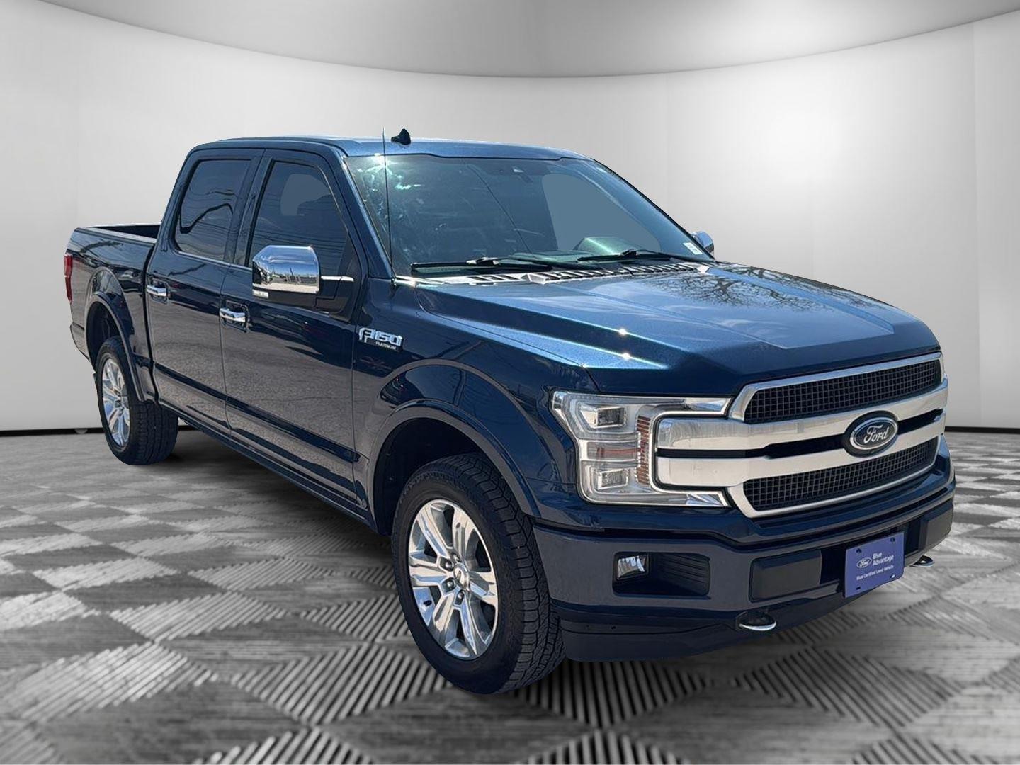 Blue Jeans 2020 Ford F-150 Platinum SuperCrew 4WD Pickup Truck Four-Wheel Drive Automatic
