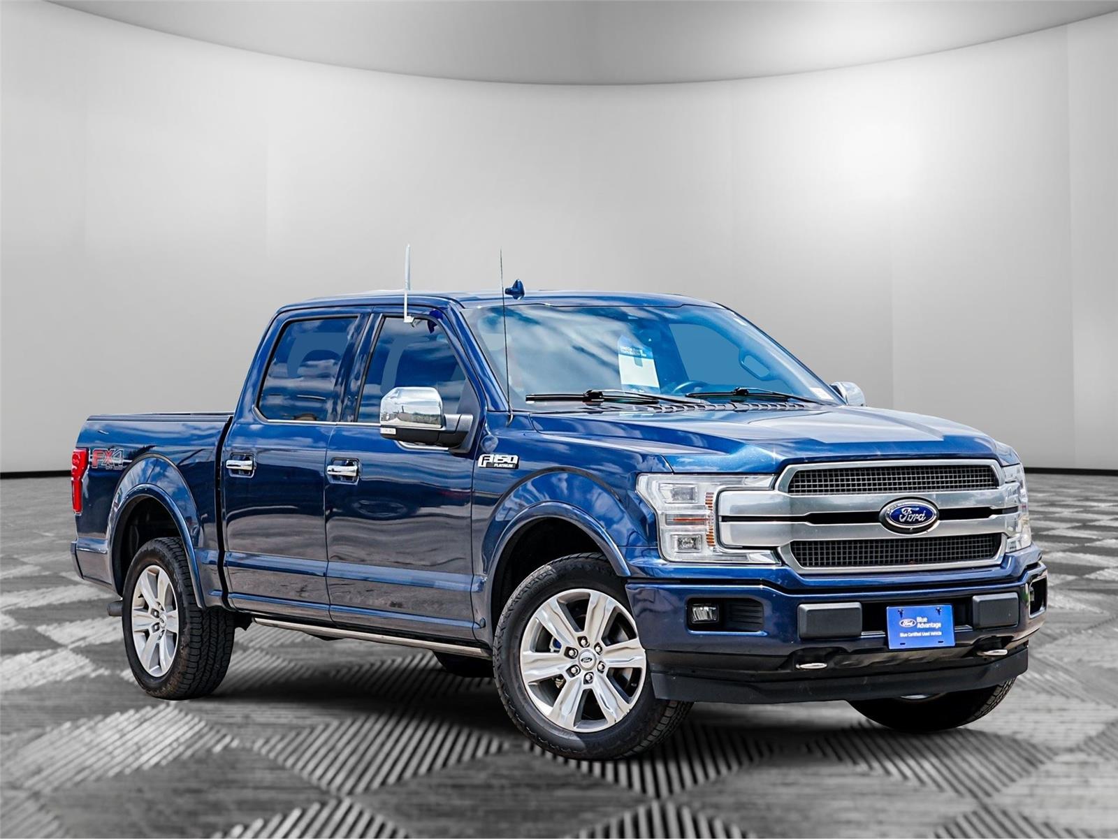 Blue Jeans 2020 Ford F-150 Platinum SuperCrew 4WD Pickup Truck Four-Wheel Drive Automatic