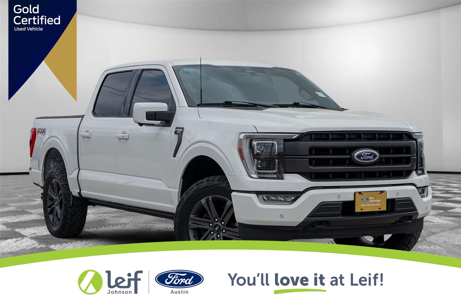 Star White Metallic Tri-Coat 2023 Ford F-150 Lariat SuperCrew 4WD Pickup Truck Four-Wheel Drive Automatic