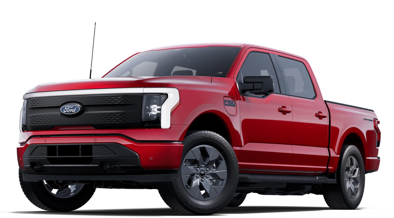 Rapid Red Metallic Tinted Clearcoat 2025 Ford F-150 Lightning Flash SuperCrew AWD Pickup Truck All-Wheel Drive 1-Speed Dual Clutch