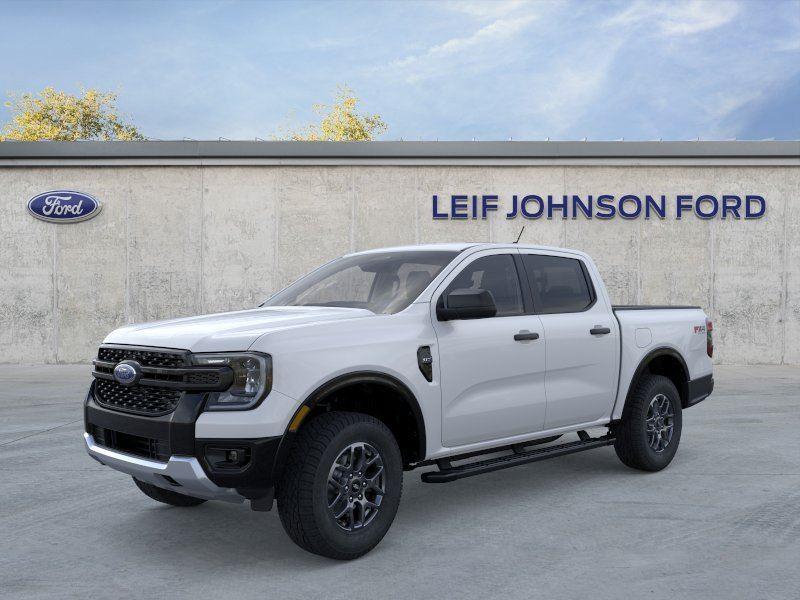 Oxford White 2025 Ford Ranger XLT SuperCrew 4WD Pickup Truck Four-Wheel Drive Automatic