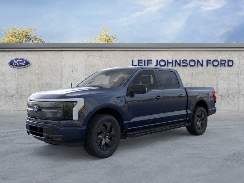 Antimatter Blue 2025 Ford F-150 Lightning Flash SuperCrew AWD Pickup Truck All-Wheel Drive 1-Speed Dual Clutch
