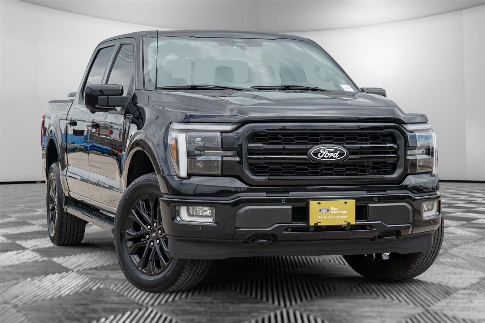 Agate Black 2024 Ford F-150 Lariat SuperCrew 4WD Pickup Truck Four-Wheel Drive Automatic
