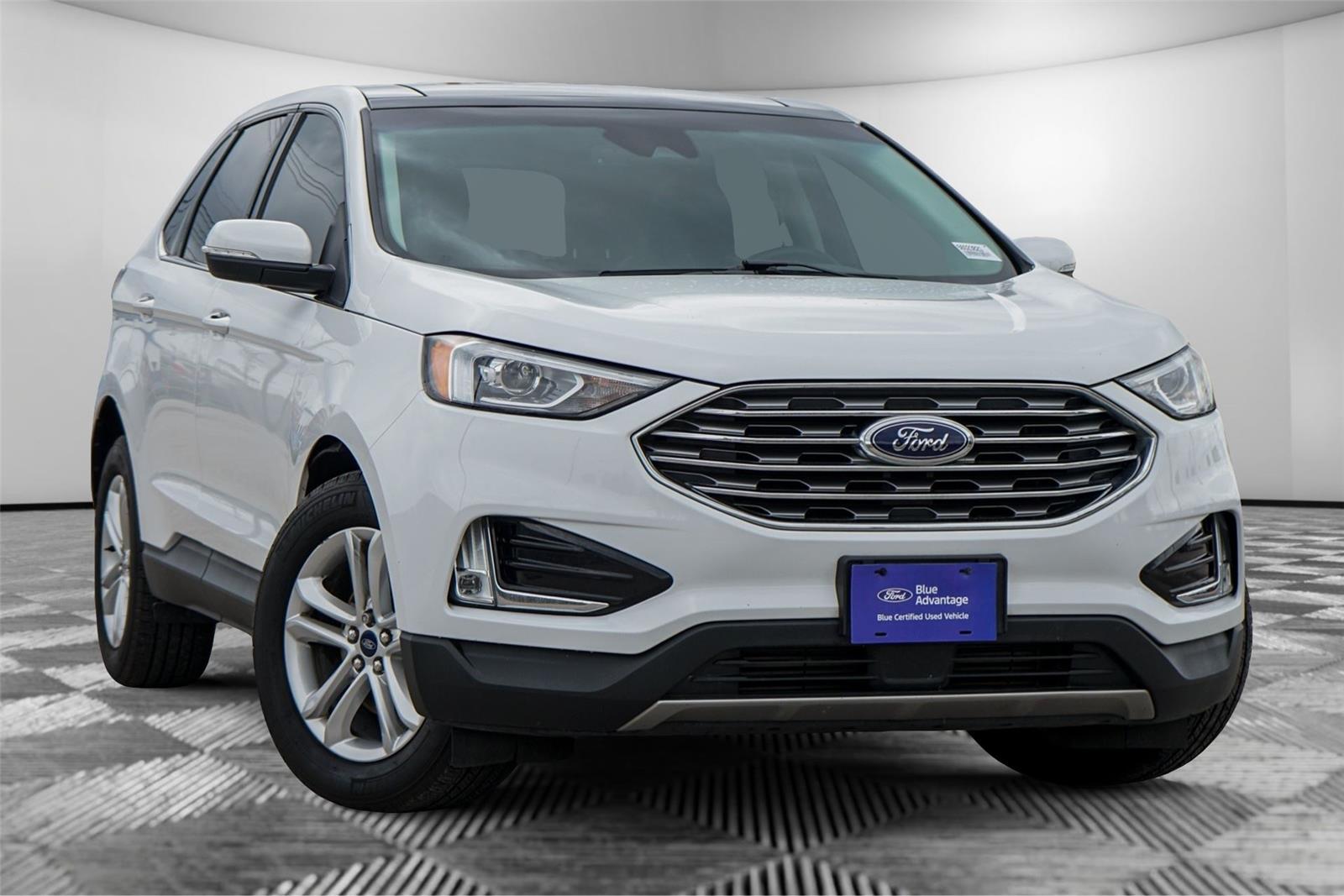 Oxford White 2019 Ford Edge SEL FWD SUV / Crossover Front-Wheel Drive 8-Speed Automatic
