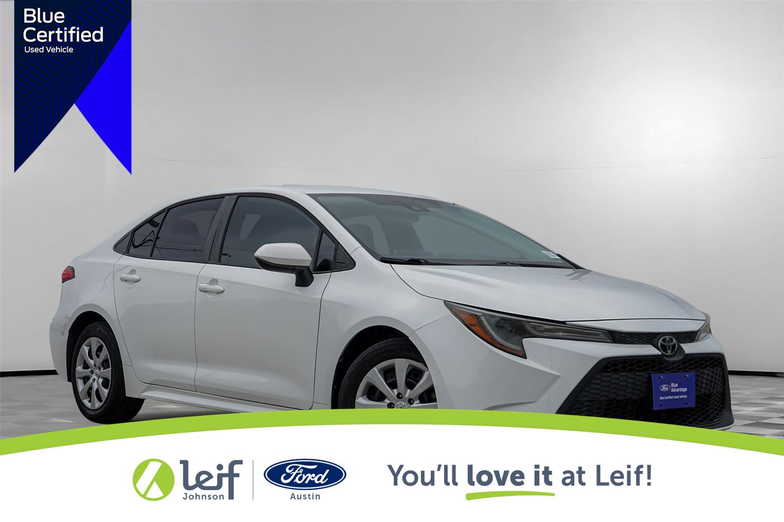 Super White 2020 Toyota Corolla LE FWD Sedan Front-Wheel Drive Continuously Variable Transmission