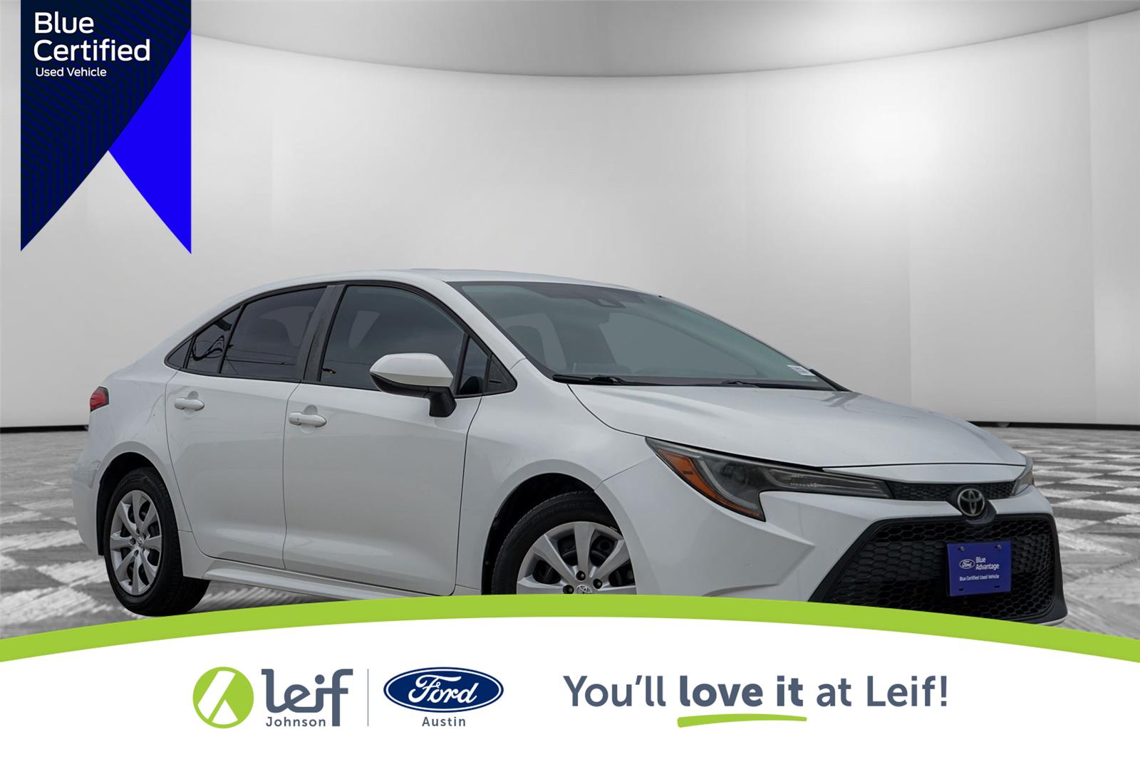 Super White 2020 Toyota Corolla LE FWD Sedan Front-Wheel Drive Continuously Variable Transmission