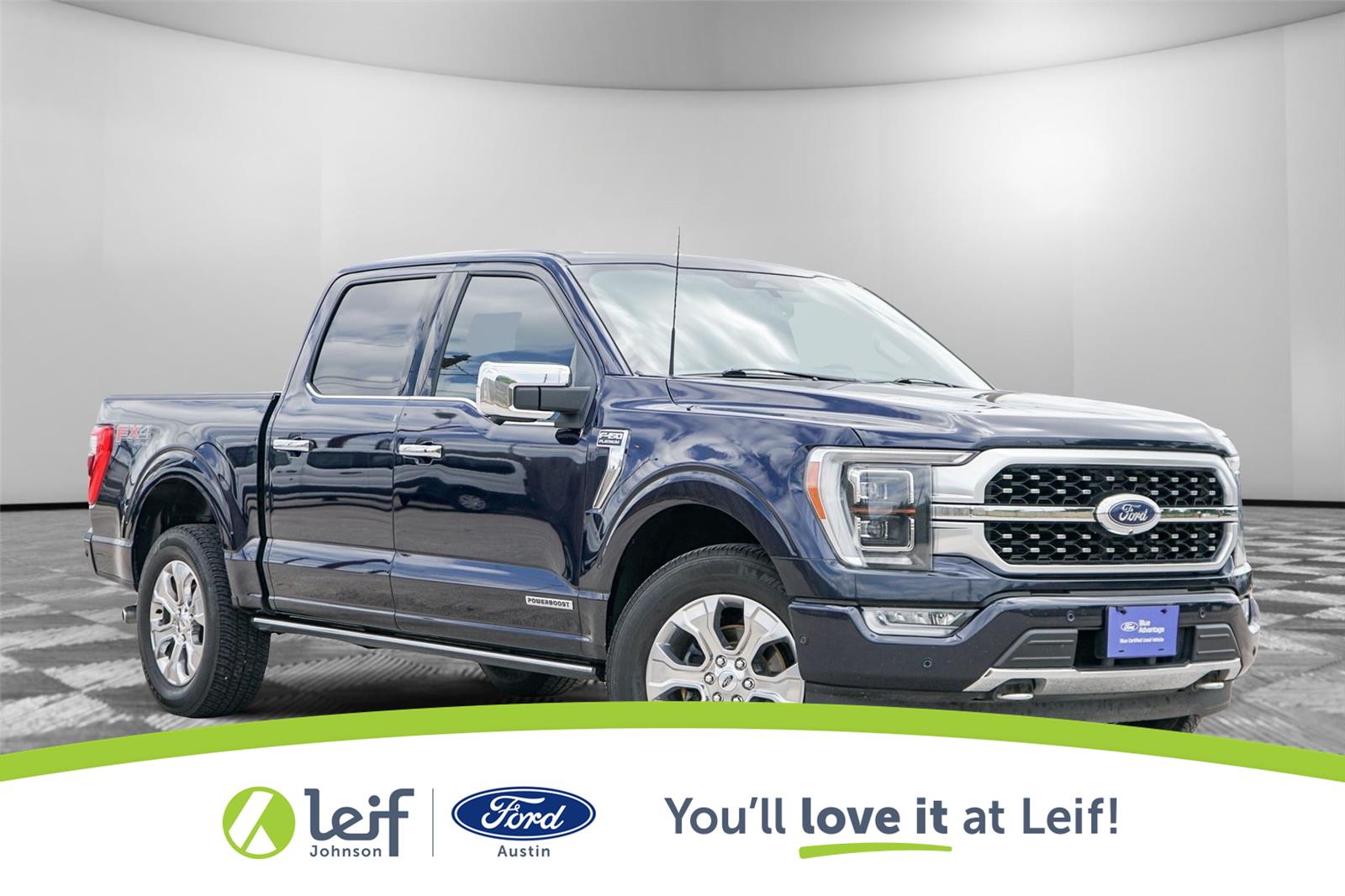 Antimatter Blue 2022 Ford F-150 Platinum SuperCrew 4WD Pickup Truck Four-Wheel Drive Automatic