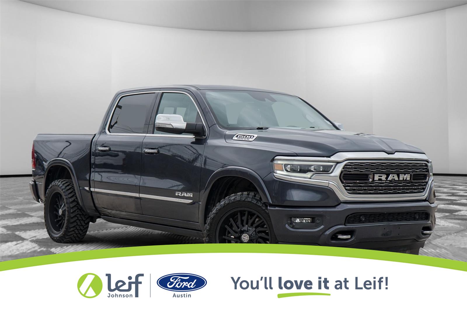 Gray (Maximum Steel Metallic) 2020 RAM 1500 Limited Crew Cab 4WD Pickup Truck Four-Wheel Drive 8-Speed Automatic