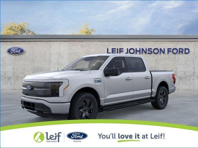 Iconic Silver 2025 Ford F-150 Lightning Pickup Truck All-Wheel Drive 1-Speed Dual Clutch