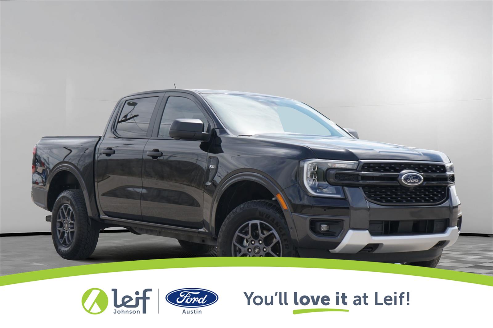 Shadow Black 2024 Ford Ranger XLT SuperCrew 4WD Pickup Truck Four-Wheel Drive Automatic